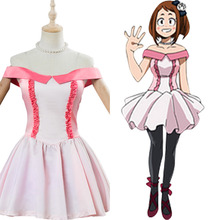 Boku no My Hero Academia: Two Heroes Ochako Uraraka Cosplay Costume Pink Party Dress Outfit Carnival Cosplay Costum 2024 - buy cheap