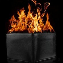 Hot ! Novelty Magic Trick Flame Fire Wallet Big flame  Wallet Stage Street Show Fashion Rubber Bifold  2024 - buy cheap