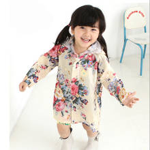 Korean Version Peony Flower Children Raincoat, Baby Flower, Girl's Big Creative Raincoat Manufacturer Wholesale 2024 - buy cheap