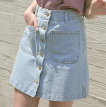 Summer Women Denim Skirt Jeans Short High Waist Mini Skirt Sexy fashion front row buckle cowboy skirt 2024 - buy cheap