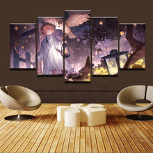 Wall Art Canvas Painting Home Decor 5 Pieces The Promised Neverland Pictures Modular HD Poster Printed For Living Room Framework 2024 - buy cheap