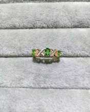 Anel de pedra de fato verde tsavorite natural, anel 925 de prata esterlina, elegante conjunto feminino de festa, joias finas 2024 - compre barato