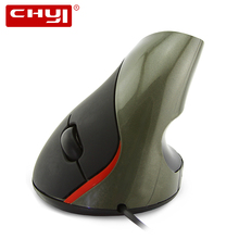 CHYI-ratón Vertical con cable para ordenador portátil y PC, periférico ergonómico de 1600 DPI, con 5 botones 2024 - compra barato