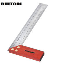 RUITOOL 90 Degree Angle Ruler 300mm Stainless Steel Metric Marking Gauge Wooden Base Woodworking Square 2024 - buy cheap
