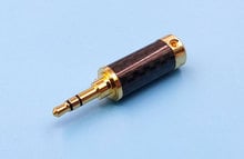 Pure copper plated carbon fiber upgrade 3 pole stereo headphone plug 3.5MM 2024 - buy cheap