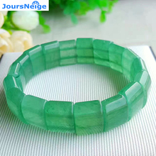 JoursNeige-pulsera de cristal de una sola vuelta para hombre y mujer, brazalete de piedra Natural, color verde, joya de moda 2024 - compra barato