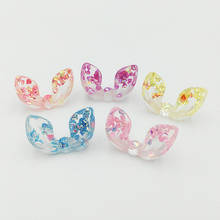 10PC/Lot Colorful Sequin 3D Rabbit Ears Bow Resin Kid DIY hair Jewelry Decorative Craft Accessories Cabochon Crafts Supplies Toy 2024 - buy cheap