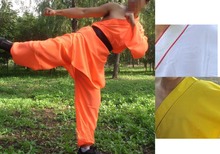 Ropa de artes marciales de alta calidad, trajes de artes marciales de shaolin, monjes, abbot, uniformes de fútbol, robeclothing, naranja/blanco/amarillo 2024 - compra barato