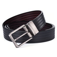 EL BARCO Fashion Leather Men Belts High Quality Cowhide Luxury Designer Black Blue Male Belts Coffee Brown Belt Rotating Buckle 2024 - buy cheap