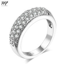 HERFANS Classic Sliver Color Cubic Zirconia Finger Rings Fashion Brand Engagement Jewelry For Women Gift HotSale R109 2024 - buy cheap