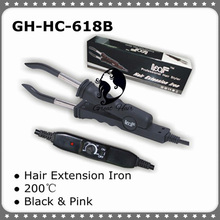 Newest Heat Control Color Pink & Black hair fusion iron flat tip keratin extension connector machine styling tools Free Shipping 2024 - buy cheap