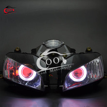 Projector Headlight Angel Red Demon Eye HID Assembly Custom Fully Assembled headlight Fit for Honda CBR600RR 03-06 CBR600 RR 2024 - buy cheap