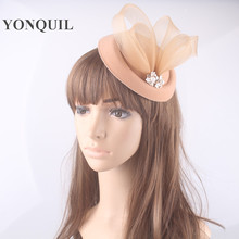 Winter Fascinator Hats Crinoline Women Fashion Cocktail  Hats Elegant Party Cocktail Hat or Wedding Hair Accessories SYF279 2024 - buy cheap
