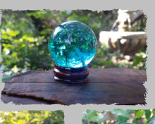 sunsun88fa004811##@@00@39MM+Stand Teal Blue Sphere Crystal Ball Healing Scrying Wiccan 2024 - buy cheap
