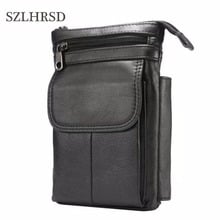 SZLHRSD Cell Phone Case Genuine Leather zipper pouch Belt Clip Waist Purse Cover for Samsung Galaxy S9Plus Blackview P10000 Pro 2024 - buy cheap