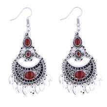 Bohemian Vintage Retro Water Drop Dangle Earrings For Women Red Blue Black Enamel Beads Brincos Resin Party Jewelery 2024 - buy cheap