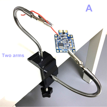 Soldering Station Helping Hands  Bench Vise Aluminum Table Clamp Soldering Iron Holder  PCB Fixture with 2 Flexible Arms 2024 - buy cheap