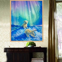 Hot Diamond painting Northern Baby polar bear DIY 5D crystal Rhinestone mosaic Cross Stitch Diamond Embroidery Kits Needlework 2024 - buy cheap