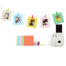 Mini moldura de papel para fotos preciosas, faça você mesmo com mini roupas coloridas e mini filme instax para armazenar fotos preciosas 2024 - compre barato