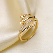 Модный дизайн S925 стерлинговые серебряные кольца с жемчугом аксессуар 4 штук жемчужные бусины кольца ювелирных изделий Золотой Цвет 3 предмета в комплекте 2024 - купить недорого