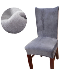plush fabric chair cover velvet cloth thick keep warm dust-proof slipcovers for dining room wedding office banquet chairs 2024 - compre barato