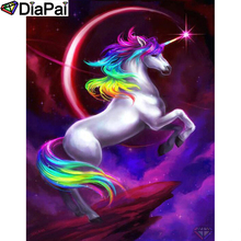 DIAPAI Diamond Painting 5D DIY 100% Full Square/Round Drill "Unicorn moon" Diamond Embroidery Cross Stitch 3D Decor A24517 2024 - buy cheap