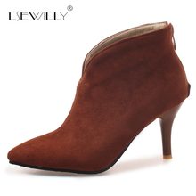 Lsewilly New Women Ankle Boots Thin High Heels Pointed Toe Shoes Woman Sweet Lady Winter Boots Black Yellow Green Pumps S599 2024 - buy cheap