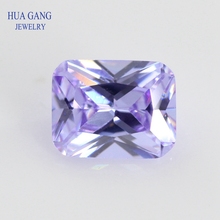 5A Lavender Octangle Shape Cut CZ Stone Synthetic Gems Cubic Zirconia For Jewelry Size 3x4~18x25mm Free Shipping 2024 - buy cheap