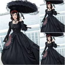 Vestido de baile gótico/guerra civil, estilo vitoriano, cosplay e bela, vestidos de halloween, edwardian, tamanho us $6-26 2024 - compre barato