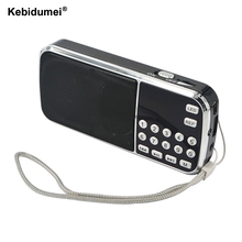 Kebidumei mini caixa de som portátil, hifi, rádio fm, reprodutor de música, amplificador para cartão micro sd tf com lanterna de led 2024 - compre barato