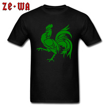 Camiseta con estampado de imagen de gallo verde para hombre, camisetas de Día de Acción de Gracias, ropa de algodón de 100%, novedad 2024 - compra barato
