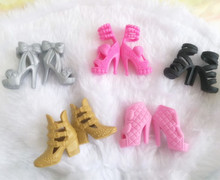1 пара модных босоножек на каблуке 1/6 модные кукольные ботинки кроссовки кукольная обувь для кукол Барби Рождественский подарок для девочки игрушка 2024 - купить недорого