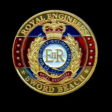 sample order,3pcs/lot Free shipping 24k gold plated royal engineers coin+ European Union coin 2024 - buy cheap