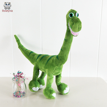 Crianças brinquedo de pelúcia recheado dinossauro verde longo pescoço bebê miúdo natal presente de aniversário 2024 - compre barato