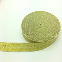 5 Yards 5/8"(15mm) Multirole Fold Over Elastics Spandex Satin Band DIY Lace Sewing Trim Golden 2024 - buy cheap