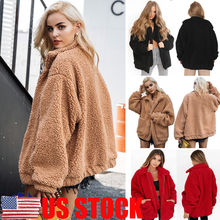 Fleece Fur Jacket Outerwear Winter Warm Hooded Fluffy Coat Womens Casual Faux Fur Teddy Coat New Fashion Streetwear 2024 - buy cheap