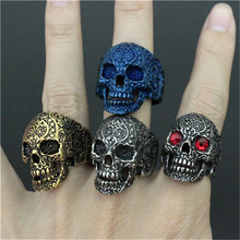 1pc Support Drop Ship New Arrival Fashion Biker Skull Ring 316L Stainless Steel Personal Design Skull Ring 2024 - buy cheap