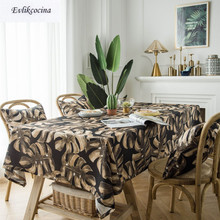 Free Shipping Coffee Leaves Tablecloth Tafel Hoes Nappe Impermeable Linge De Dining Table Cover Kitchen Home Decor Mantel Mesa 2024 - buy cheap