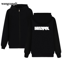 Interpol Zipper Hoodies Sweatshirt men/women Hip Pop Hoodie Winter moletom masculino Cotton Fleece Jacket Coat casaco Plus Size 2024 - buy cheap