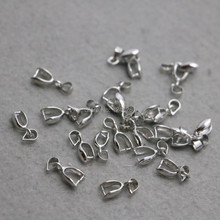 Clip de placa de plata, accesorios de Metal para abrazadera de accesorios para colgantes, mecanizado de piezas de metal, diseño de fabricación de joyas DIY, 10 Uds. 2024 - compra barato