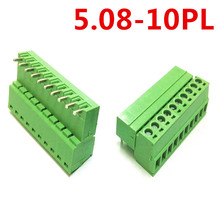 10sets 10Pin PCB Electrical 5.08mm Pitch Plug-in Type Right Angle pin Green connector screw terminal block Pin header and socket 2024 - buy cheap