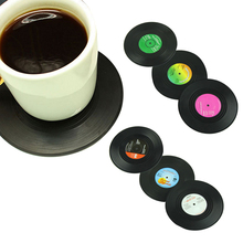 6pcs/set Vintage Vinyl Record Beverage Coasters Anti-slip Cup Coffee Mug Mat Heat Resistant Table Placemat 2024 - buy cheap