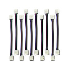 10PCS LED 5050 RGB Strip Light connection 4 Conductor 10 mm Wide Strip to Strip Jumper 2024 - buy cheap