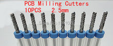 Free Shipping 10pcs 3.175*2.5mm Carbide End Milling Engraving Edge Cutter Drill Router Bits for CNC/PCB Machine Woodworking 2024 - buy cheap