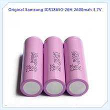 100% Оригинальный литий-ионный аккумулятор для Samsung ICR18650-26H 26H 18650 2600 мАч 3,7 В с плоским верхом (1 шт.) 2024 - купить недорого