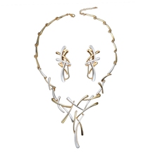 Metal Alloy Necklace Earrings Sets Bride Wedding Jewelry Ethnic Cross Pendant For Women 2024 - buy cheap