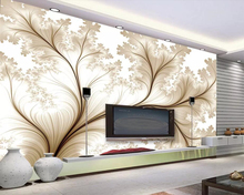Beibehang papel de parede personalizado 3d mural fotográfico liso minimalista linha floral tv sala quarto sofá decorativo parede 2024 - compre barato