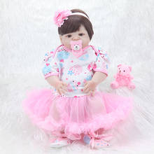 Forrsdor  57CM Soft Silicone Reborn Baby Doll Girl Toys  Lifelike Babies Boneca Full VInyl Fashion Dolls Bebe Reborn Menina 2024 - buy cheap