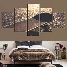 HD Prints Home Decor 5 Pieces Wall Art Bedside Background Modular Skateboard Pictures Artwork Canvas Painting Creative Poster 2024 - buy cheap