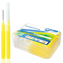 Escovas interdentais de 60 peças, para empurrar e puxar, 0.7mm, fino, limpador dental, ferramenta de cuidados bucais 2024 - compre barato